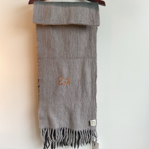 Acne studios ombré black grey scarf mohair new - Picture 3 of 5